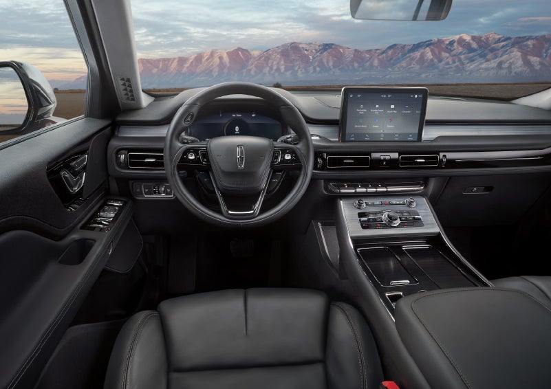 The interior of a Lincoln Aviator® SUV is shown | Allan Vigil Lincoln, Inc. in Morrow GA