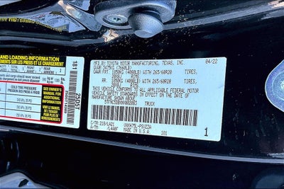 2022 Toyota Tundra Hybrid Platinum