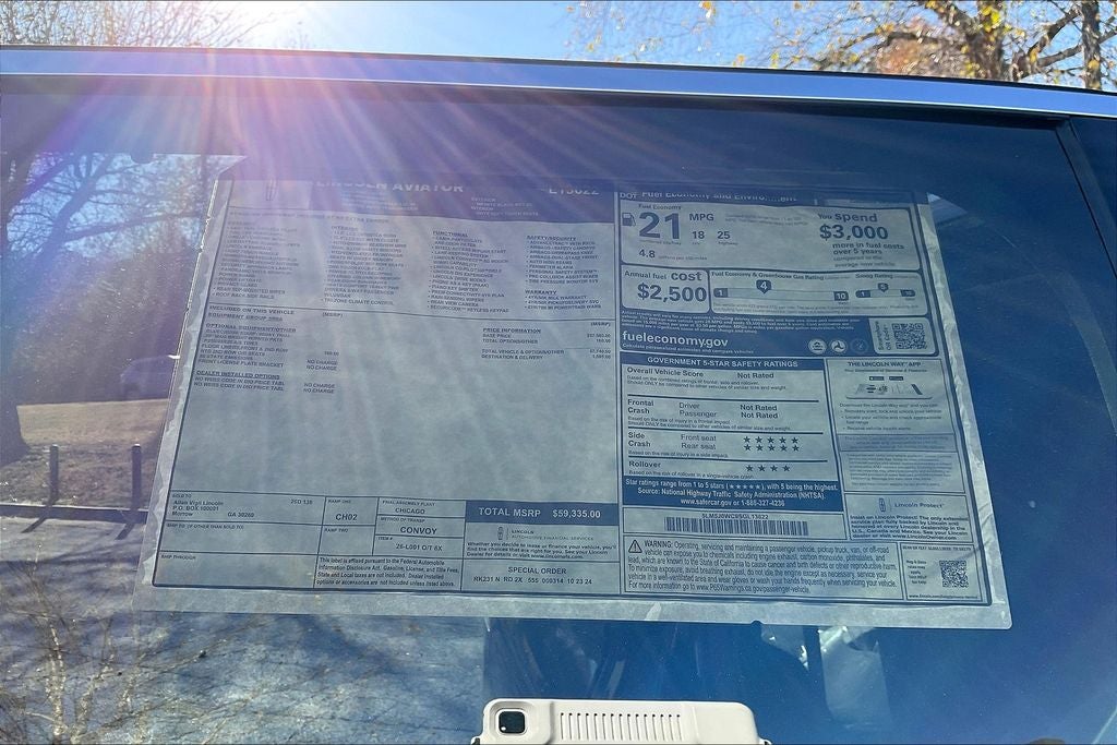 2025 Lincoln Aviator 4DR RWD LIVERY
