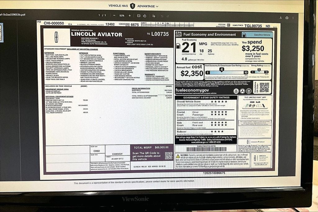 2026 Lincoln Aviator Reserve