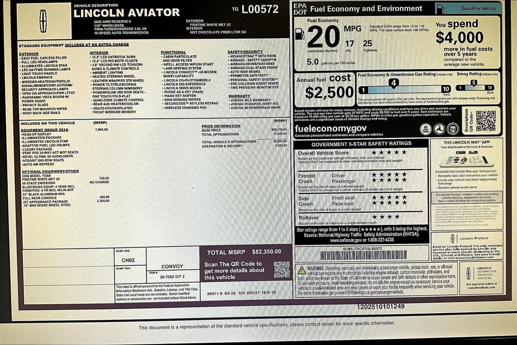 2026 Lincoln Aviator Reserve