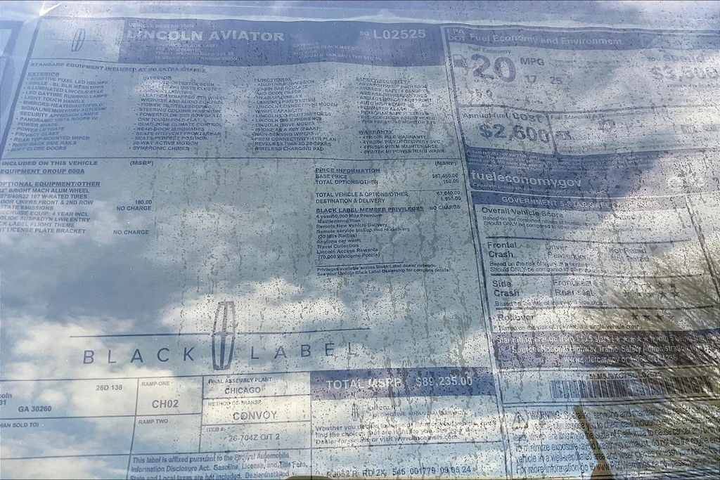 2025 Lincoln Aviator Black Label