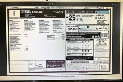 2026 Lincoln Corsair Premiere