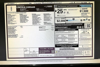 2026 Lincoln Corsair Premiere