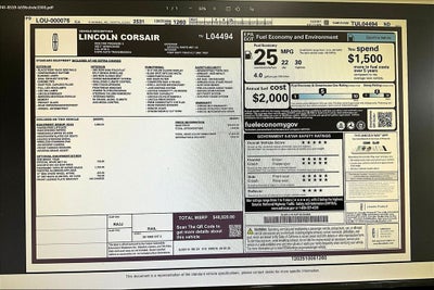 2026 Lincoln Corsair Premiere
