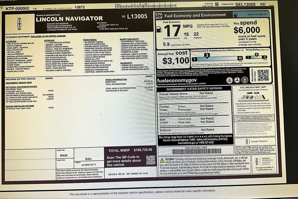 2025 Lincoln Navigator Reserve