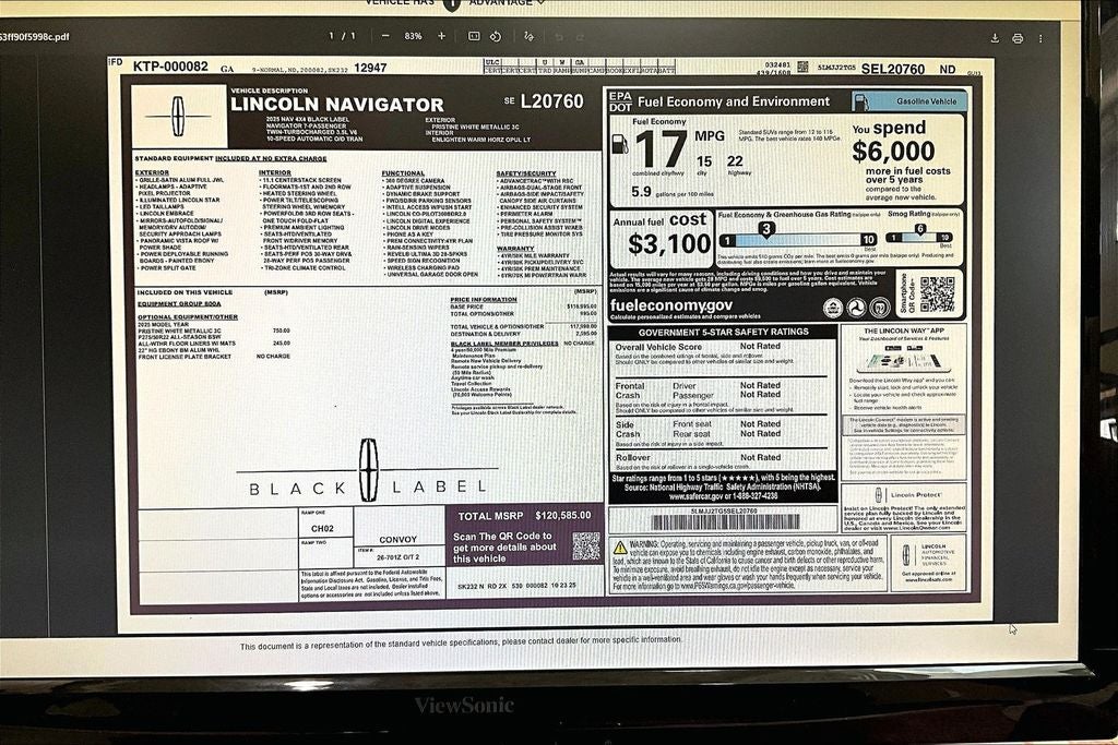 2025 Lincoln Navigator Black Label