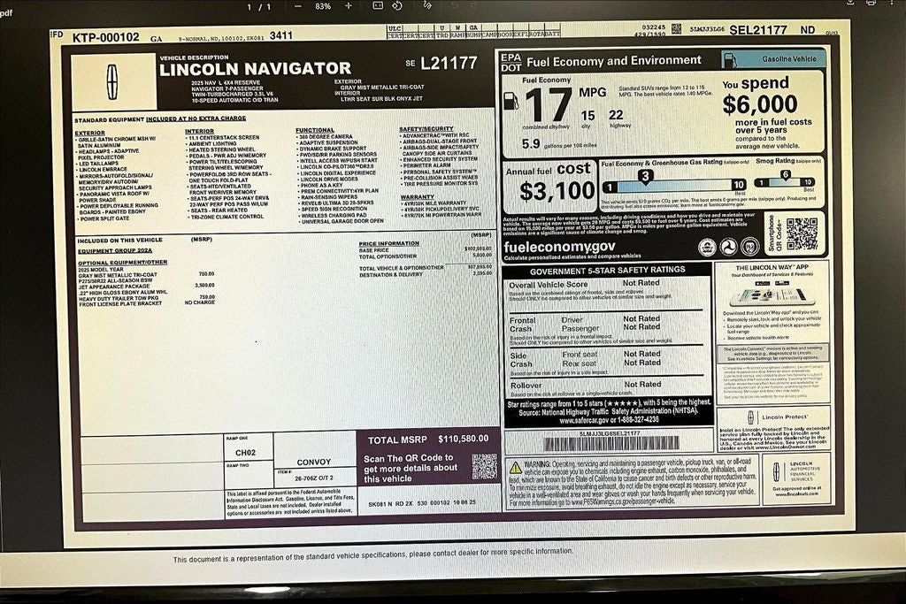 2025 Lincoln Navigator L Reserve