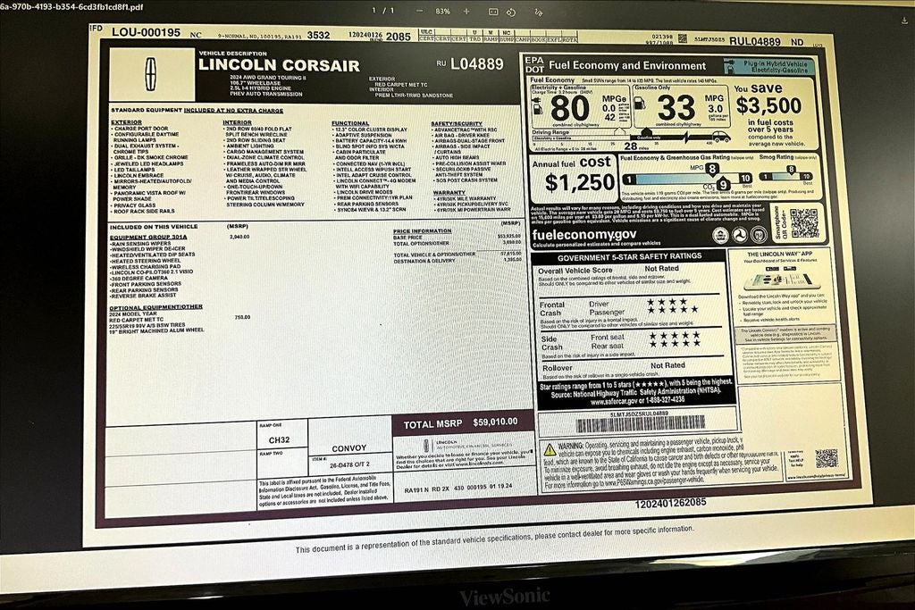 2024 Lincoln Corsair Grand Touring