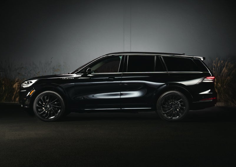 A 2024 Lincoln Aviator® SUV is shown in the Infinite Black exterior color | Allan Vigil Lincoln, Inc. in Morrow GA
