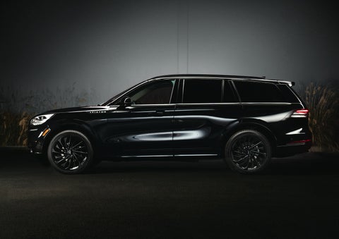 A 2024 Lincoln Aviator® SUV is shown in the Infinite Black exterior color | Allan Vigil Lincoln, Inc. in Morrow GA