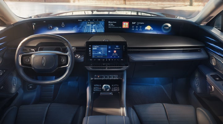 A large panoramic display is shown on the dashboard of a 2026 Lincoln Nautilus® SUV | Allan Vigil Lincoln, Inc. in Morrow GA