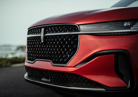The sleek grille of a 2026 Lincoln Nautilus® SUV with the available Jet Appearance Package makes a bold statement. | Allan Vigil Lincoln, Inc. in Morrow GA