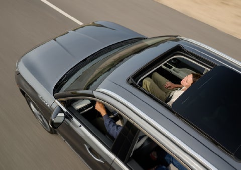 The available panoramic Vista Roof® of a 2027 Lincoln Aviator® SUV is open. | Allan Vigil Lincoln, Inc. in Morrow GA
