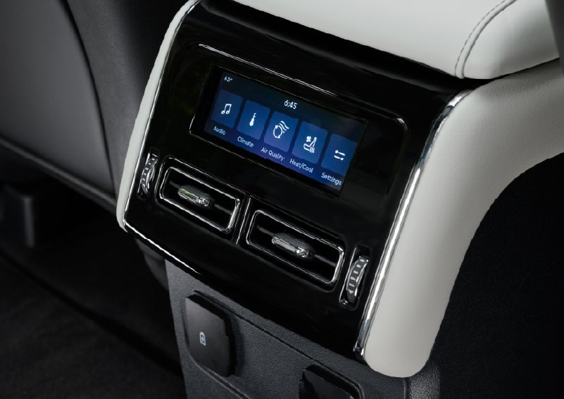 The second row touch screen displays audio and temperature control settings. | Allan Vigil Lincoln, Inc. in Morrow GA